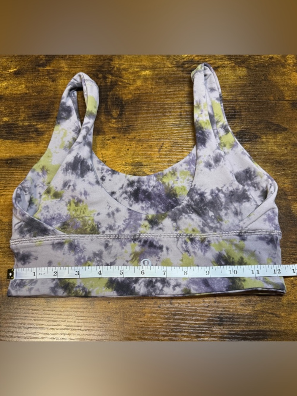 Lululemon Align Reversible Sports Bra Tie Dye Purple Green Size 6 - Picture 5 of 6